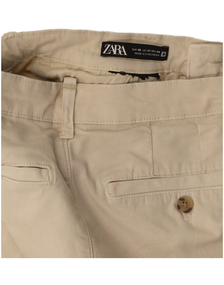 ZARA Mens Chino Shorts EU 36 XS W29  Beige