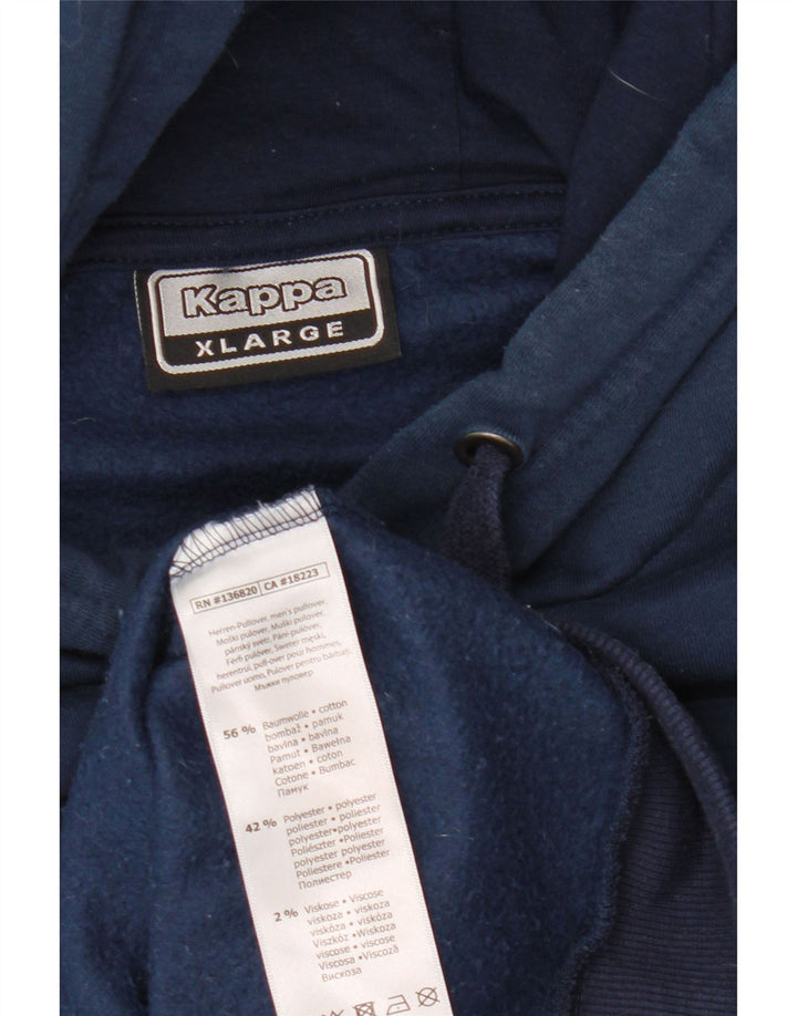 Ανδρικό γραφικό κουκούλα Kappa Jumper XL Navy Blue Cotton