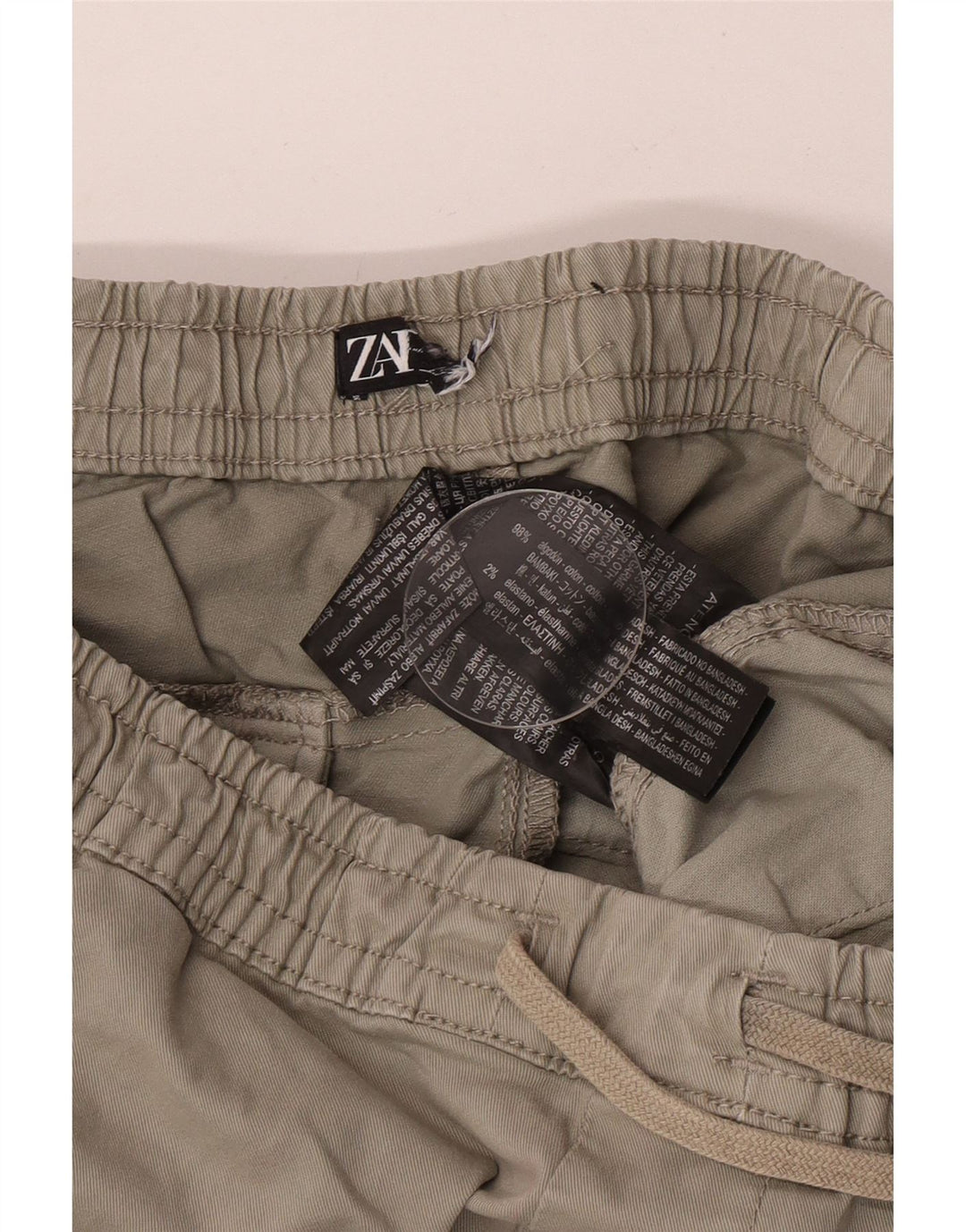 Zara Ανδρικό παντελόνι Joggers Cargo W30 L27 Γκρι βαμβακερό