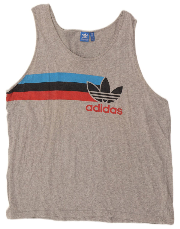 Ανδρικό γραφικό γιλέκο ADIDAS Top 2XL Γκρι Colourblock