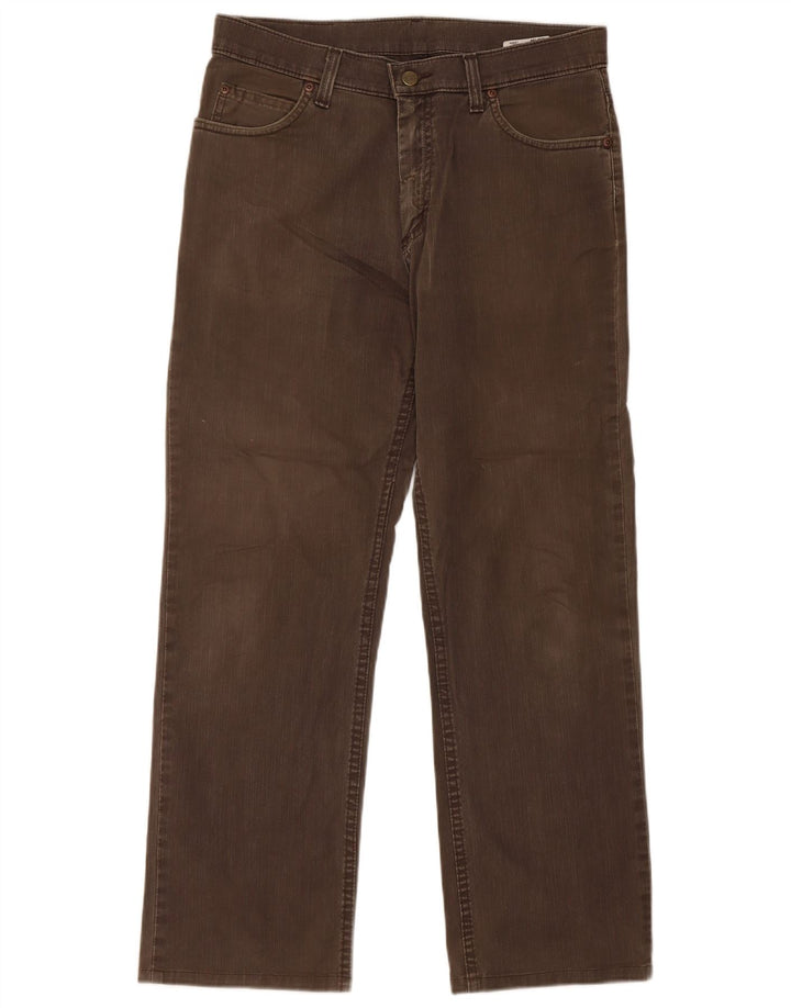 Lee Mens Straight Jeans W32 L29 Καφέ Βαμβακερό