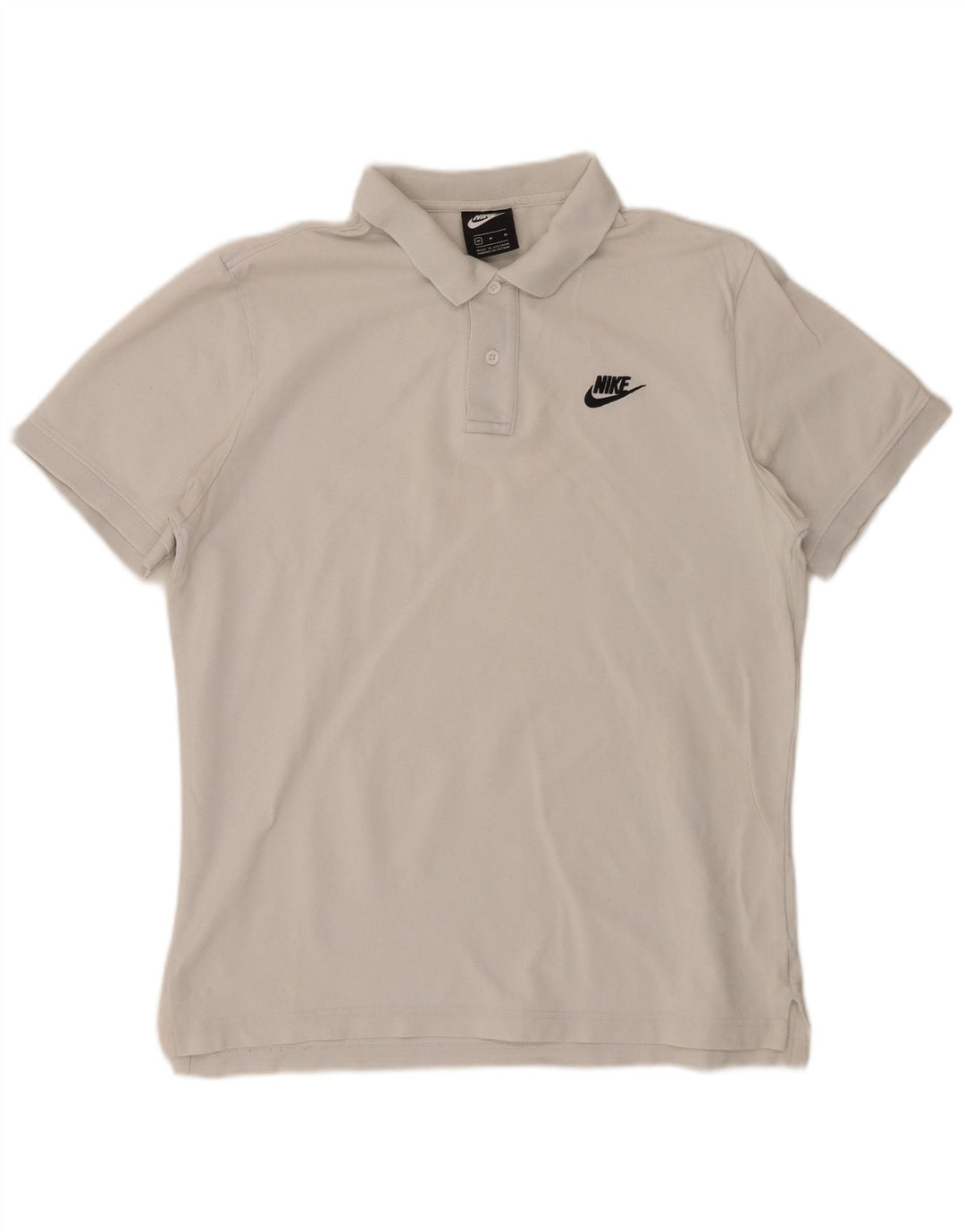 Ανδρικό πουκάμισο πόλο NIKE, μεσαίο λευκό βαμβακερό