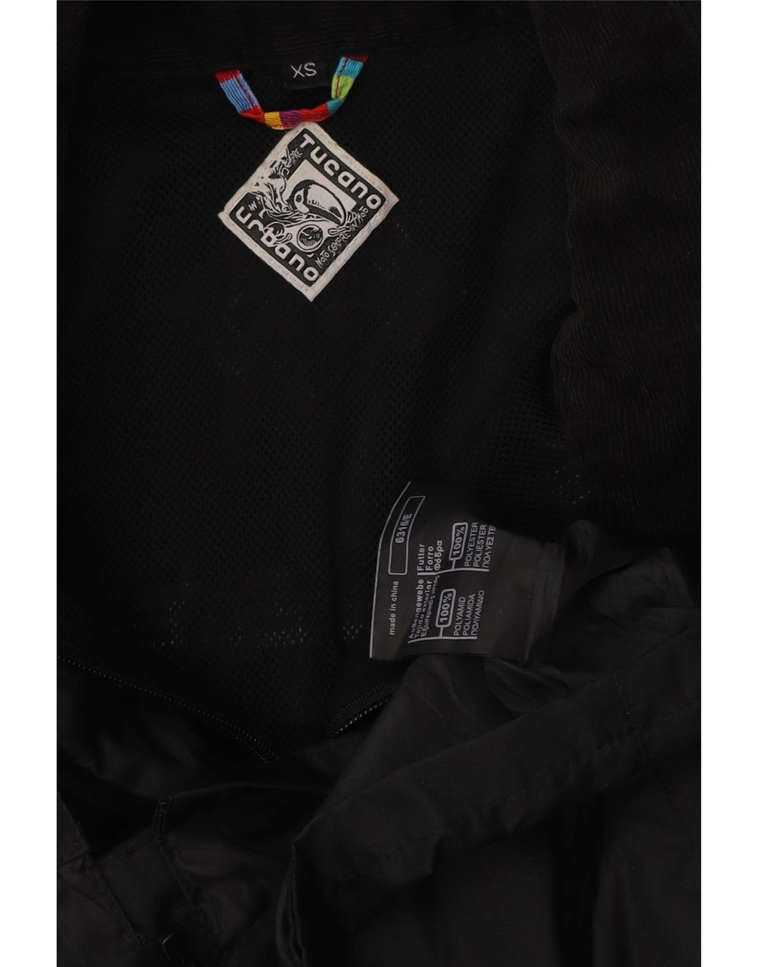 Ανδρικό μπουφάν Tucano Urbano Windbreaker UK 34 XS Μαύρο Πολυεστέρας
