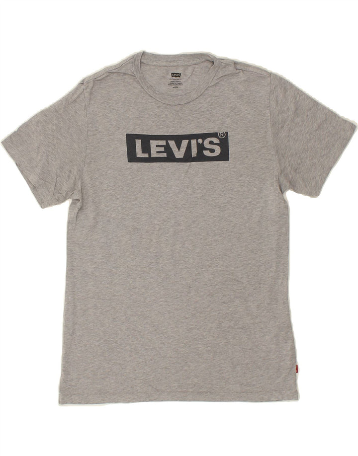 LEVI'S Mens Graphic T-Shirt Top Small Grey Cotton Vintage Levi's and Second-Hand Levi's from Messina Hembry 