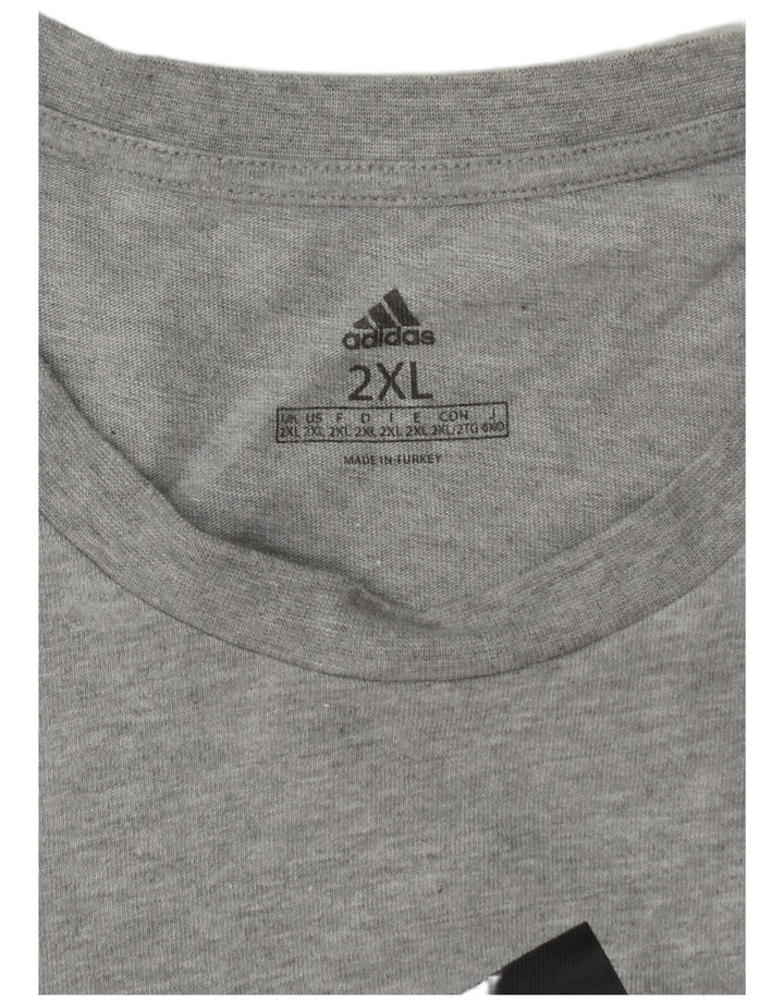 Ανδρικό γραφικό T-Shirt ADIDAS Top 2XL Γκρι