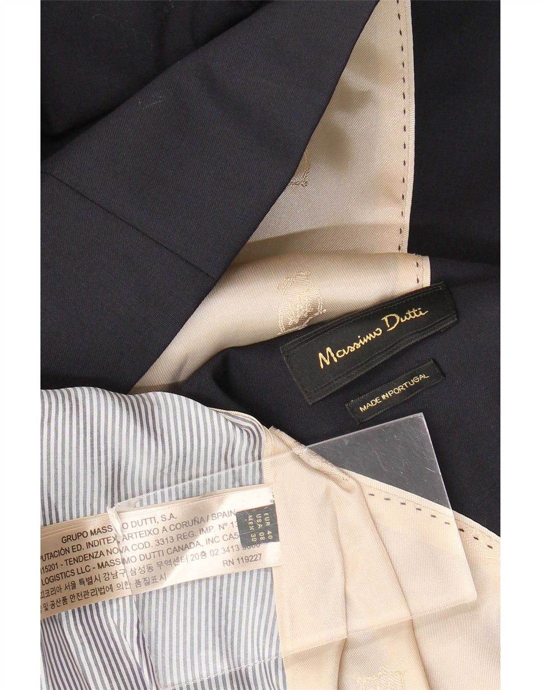 Massimo Dutti Γυναικείο σακάκι μπλέιζερ με 2 κουμπιά EU 40 Medium Navy Blue Wool