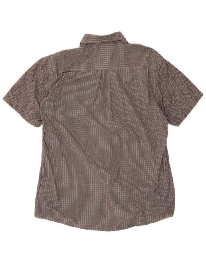 Ανδρικό κοντομάνικο πουκάμισο Brugi 41 Large Grey Check Cotton