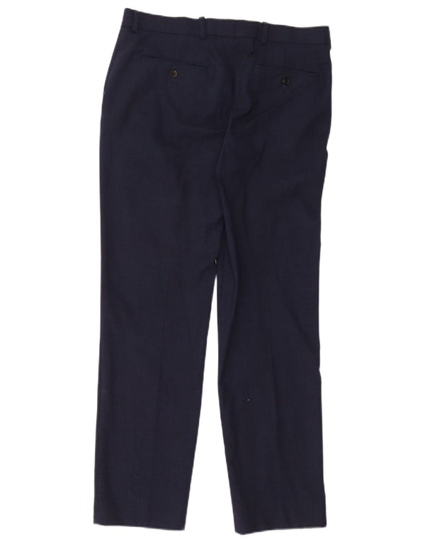 Marks & Spencer Ανδρικό Slim Suit Παντελόνι W32 L31 Navy Blue Wool