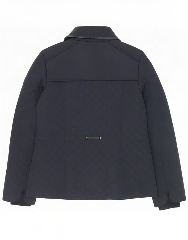 Laura Ashley Γυναικείο καπιτονέ μπουφάν UK 14 Large Navy Blue Polyester