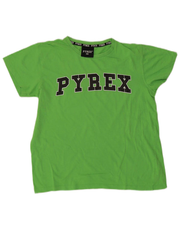 Γραφικό T-Shirt για κορίτσια Pyrex Top 14-15 ετών 2XL πράσινο βαμβακερό