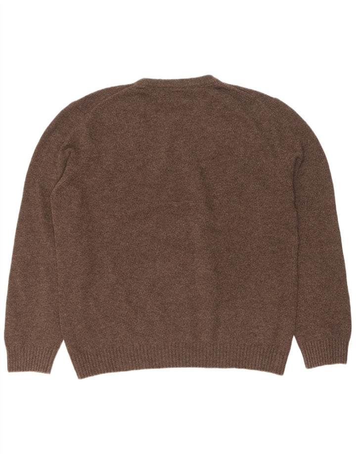 Ανδρικό πουλόβερ Marlboro Classics Crew Neck Jumper XL Καφέ Μαλλί
