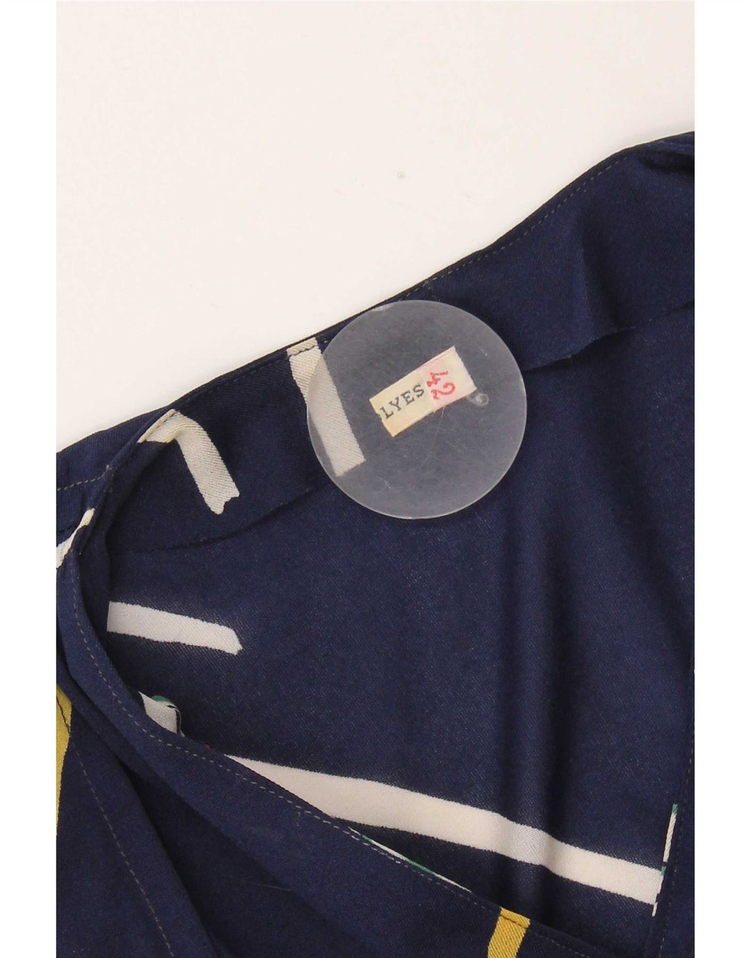 Vintage Γυναικείο Φόρεμα A-Line IT 42 Medium Navy Blue ριγέ πολυεστέρας