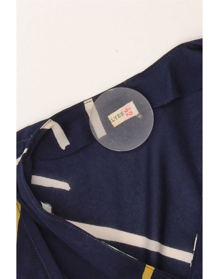 Vintage Γυναικείο Φόρεμα A-Line IT 42 Medium Navy Blue ριγέ πολυεστέρας