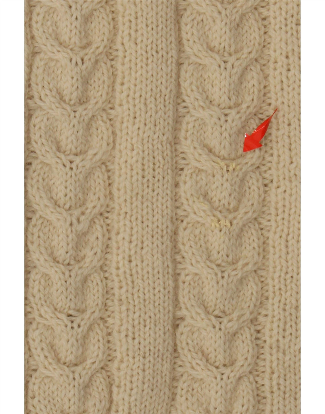 VINTAGE Γυναικείο πουλόβερ με ρολό λαιμόκοψη UK 14 Large Off White