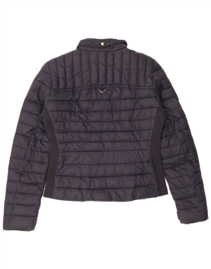 Zara Γυναικείο μπουφάν UK 10 Small Navy Blue Nylon