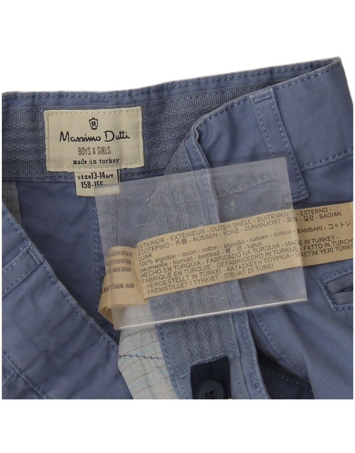 MASSIMO DUTTI Αγόρια Chino σορτς 13-14 ετών W28 Μπλε βαμβακερό