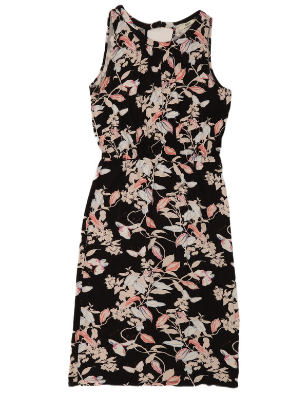 Γυναικείο αμάνικο φόρεμα Oasis UK 12 Medium Black Floral Viscose
