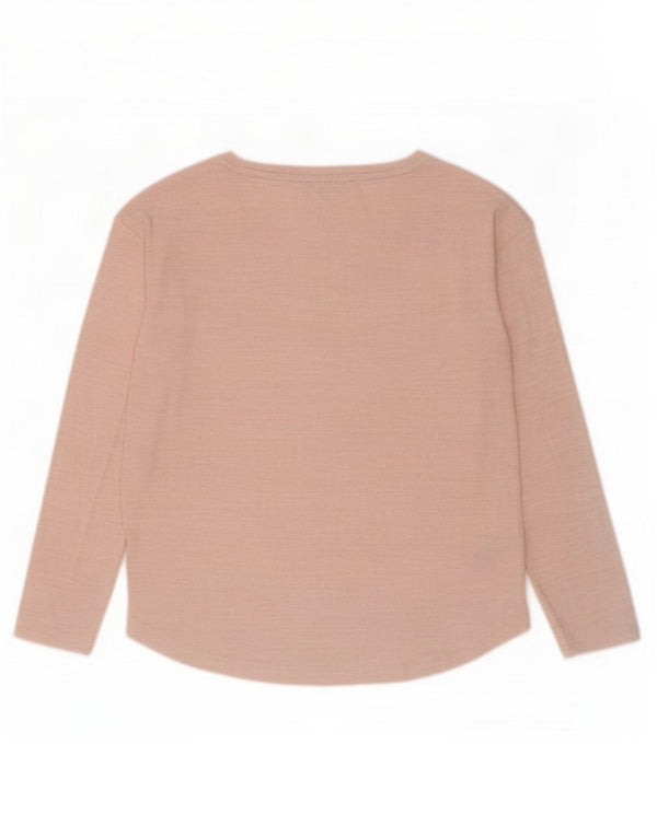 Marks & Spencer Γυναικεία Loose Fit Μακρυμάνικο UK 8 Small Pink Polyester