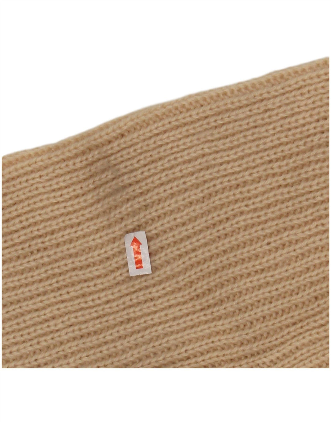 VINTAGE Γυναικείο πουλόβερ με ρολό λαιμόκοψη UK 12 Ακρυλικό μεσαίο μπεζ ριγέ