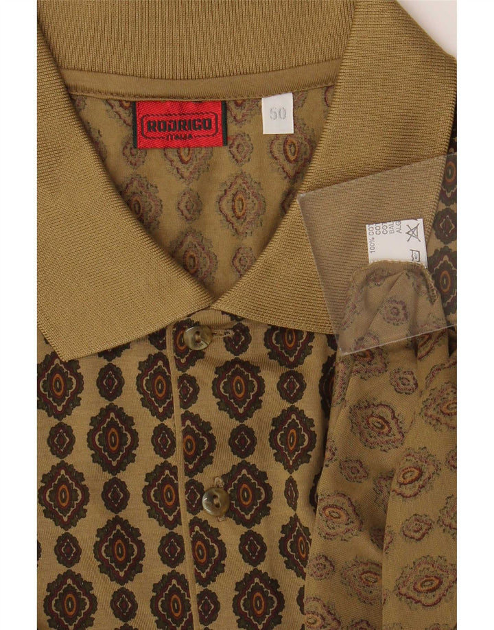 Ανδρικό πουκάμισο Polo Rodrigo IT 50 Medium Khaki Geometric Cotton
