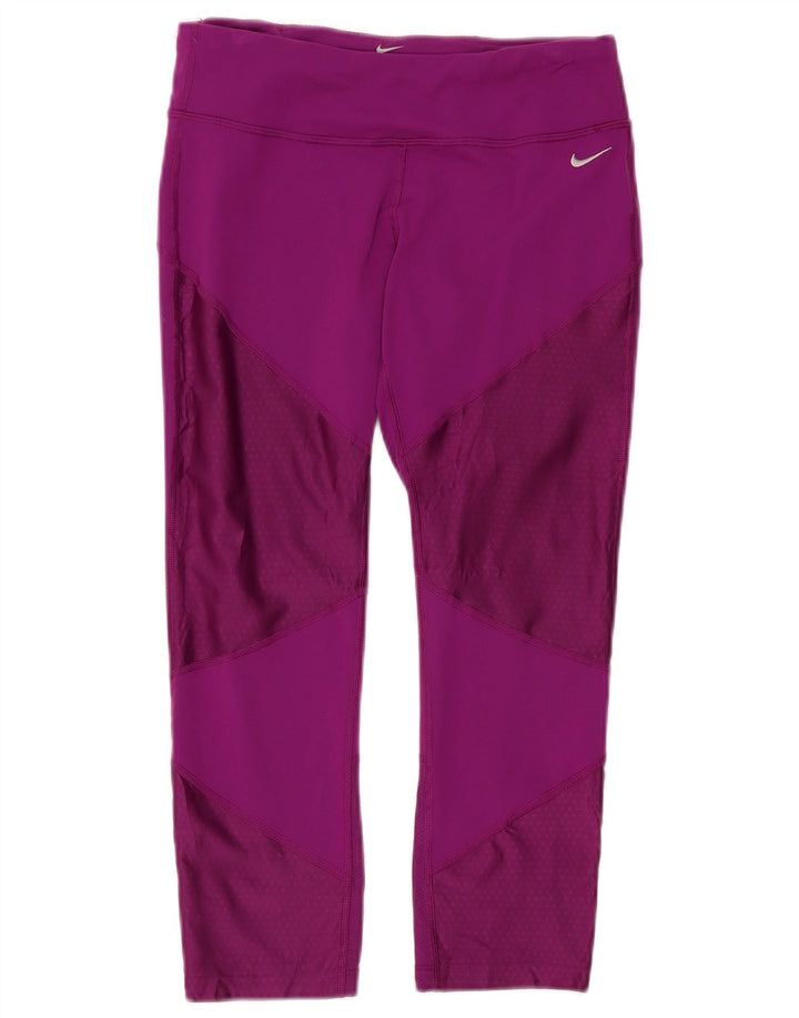 Nike γυναικεία κολάν Capri UK 12 Medium Purple Colourblock Nylon