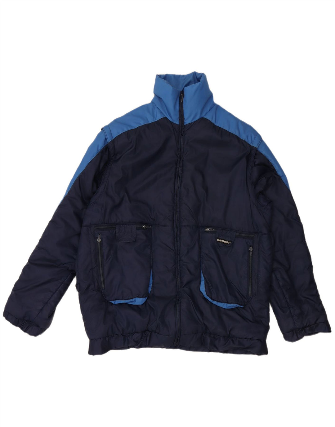 Ανδρικό μπουφάν VINTAGE με επένδυση UK 42 XL Navy Blue Colourblock