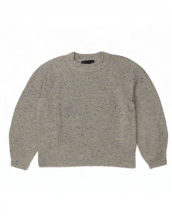 Marks & Spencer Γυναικείο πουλόβερ με λαιμόκοψη UK 14 Medium Grey Flecked