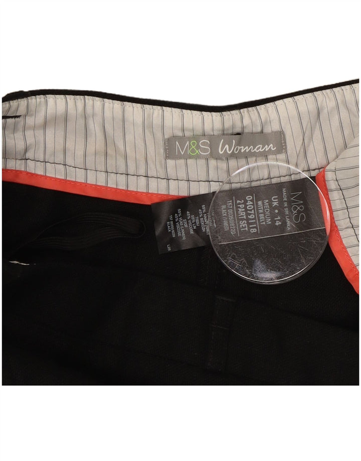 Marks & Spencer Γυναικείο ίσιο παντελόνι UK 14 μεγάλο W32 L29 μαύρο