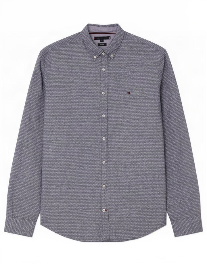 Ανδρικό πουκάμισο Tommy Hilfiger Regular Fit, Βαμβακερό με μεγάλο μπλε στίγμα