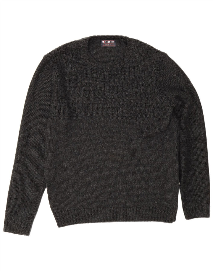 Ανδρικό πουλόβερ Peckott Heritage Crew Neck Jumper Medium Grey Polyacrylic