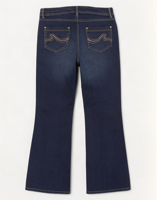 Marks & Spencer Γυναικεία Bootcut Jeans UK 16 Large W36 L30 Navy Blue