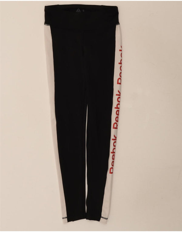 Γυναικεία γραφικά κολάν Reebok UK 8/ 10 Small Black Colourblock