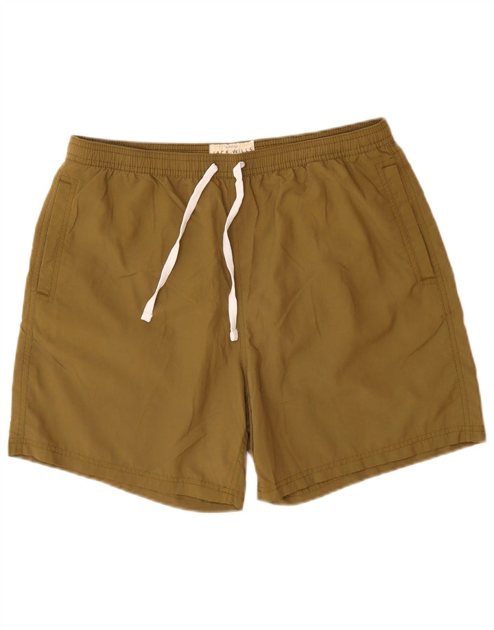 Ανδρικό σορτς κολύμβησης Jack Wills Medium Khaki Polyamide