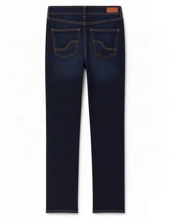 Fat Face Womens Straight Jeans UK 12 Medium W30 L30 Navy Blue Cotton