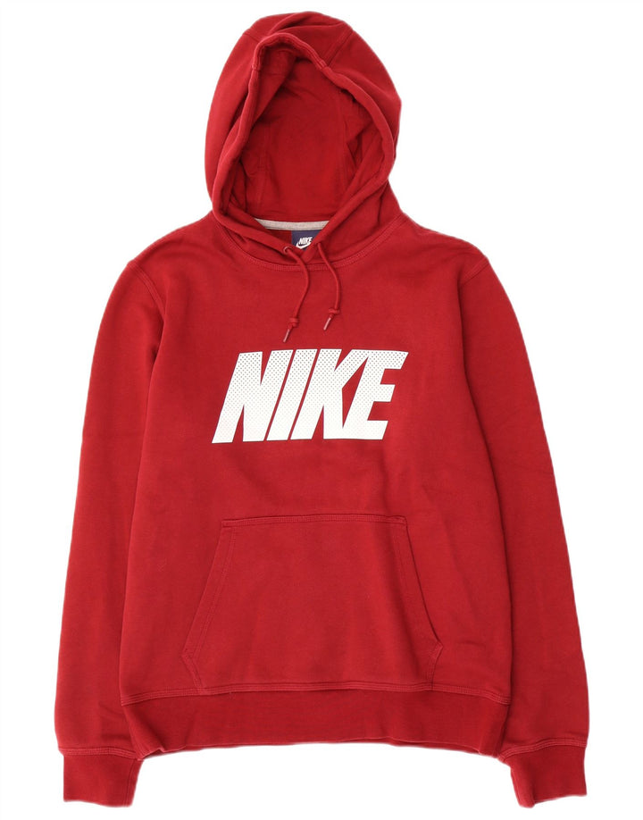 Ανδρικά γραφικά κουκούλα Nike, μεσαίο βαμβακερό μπορντό