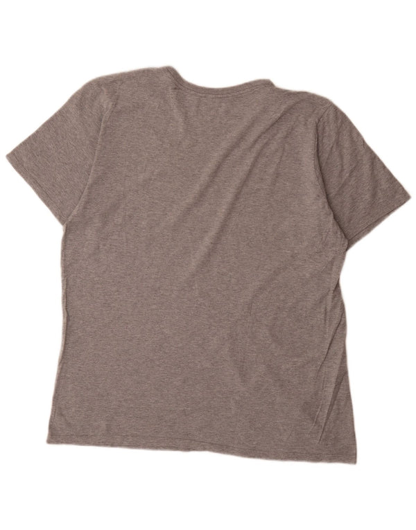 Nike Mens Athletic Cut Graphic T-Shirt Top Large Grey Flecked
