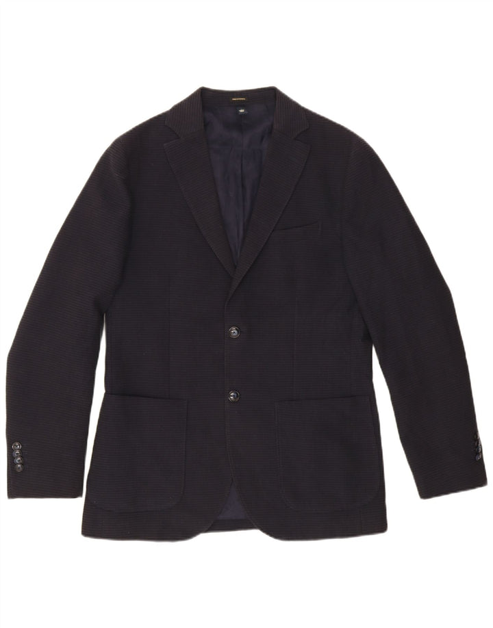 Massimo Dutti Ανδρικό σακάκι μπλέιζερ με 2 κουμπιά EU 48 Medium Navy Blue Acetate