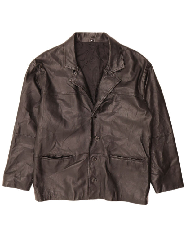 Vintage Ανδρικό Δερμάτινο Μπουφάν UK 42 XL Μαύρο Δερμάτινο