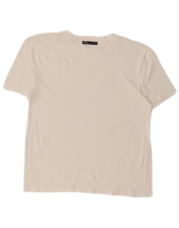 Zara Γυναικείο T-Shirt Top UK 10 Small White