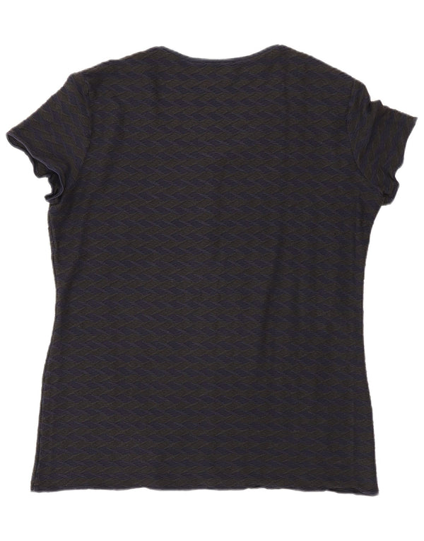 Emporio Armani Γυναικείο T-Shirt Top IT 52 2XL Navy Blue Geometric