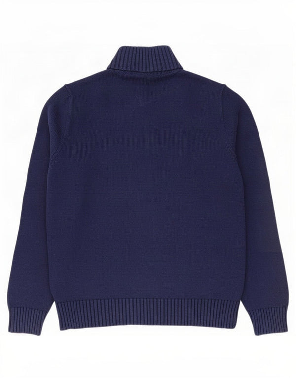 Polo Ralph Lauren Ανδρικό πουλόβερ με φερμουάρ, μεσαίο μπλε βαμβακερό