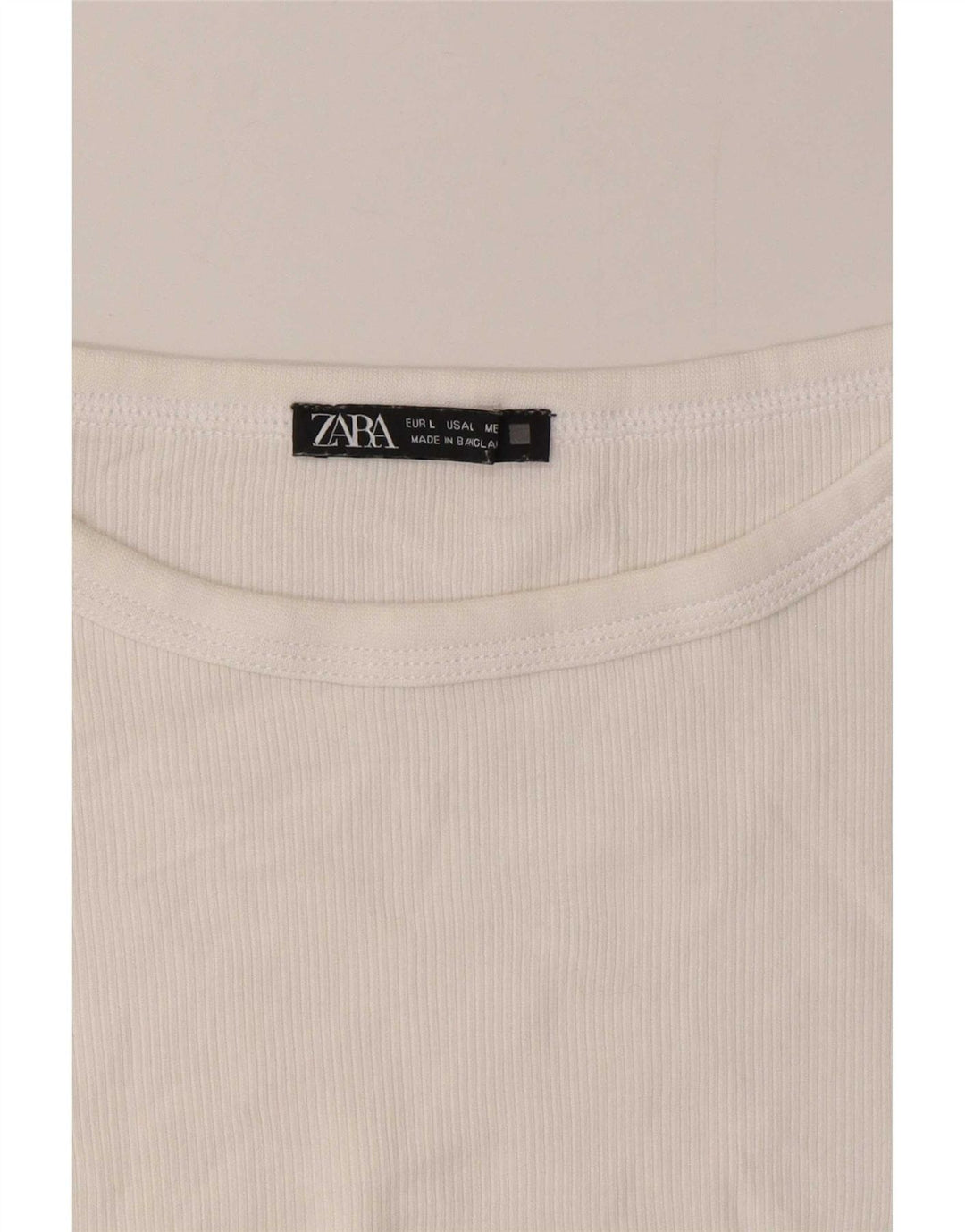Zara γυναικείο τοπ Μακρύ μανίκι UK 14 Large White