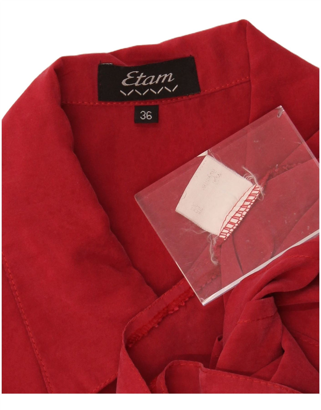 ETAM Womens Shirt EU 36 Small Red Modal