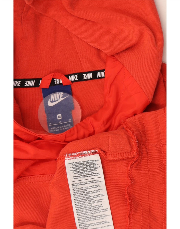 Nike γυναικείο φούτερ με κουκούλα UK 14 Βαμβακερό μεσαίο πορτοκαλί