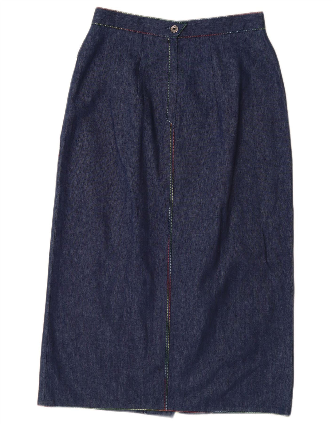 VINTAGE Γυναικεία τζιν φούστα ψηλόμεση EU 38 Medium W26 Navy Blue βαμβακερή