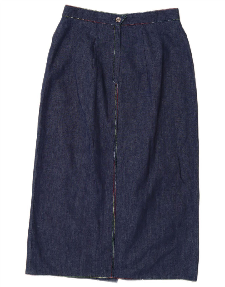 VINTAGE Γυναικεία τζιν φούστα ψηλόμεση EU 38 Medium W26 Navy Blue βαμβακερή