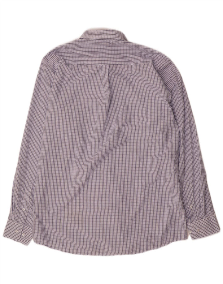 Ανδρικό πουκάμισο Chaps Regular Fit Size 16 16,5 Large Blue Gingham Viscose