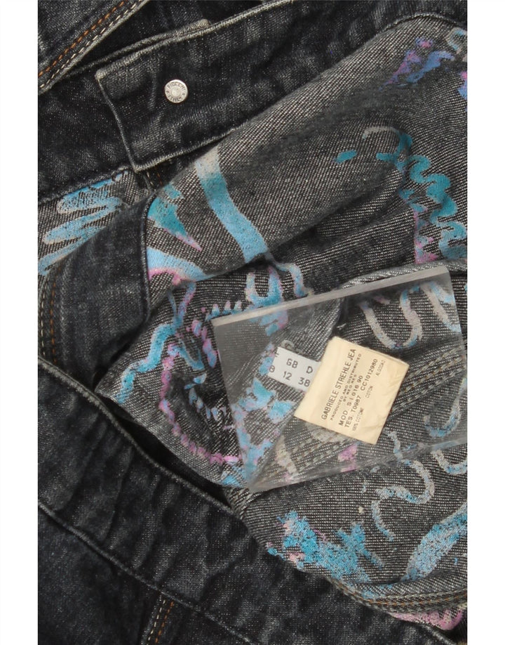 STRENESE GABRIELE STREHLE Γυναικείο τζιν μπουφάν UK 12 Medium Navy Blue