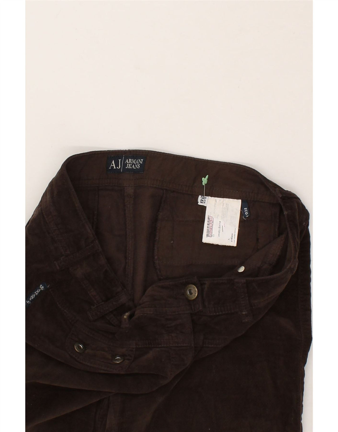 ARMANI JEANS Womens Capri Trousers W28 L20  Brown Vintage Armani Jeans and Second-Hand Armani Jeans from Messina Hembry 