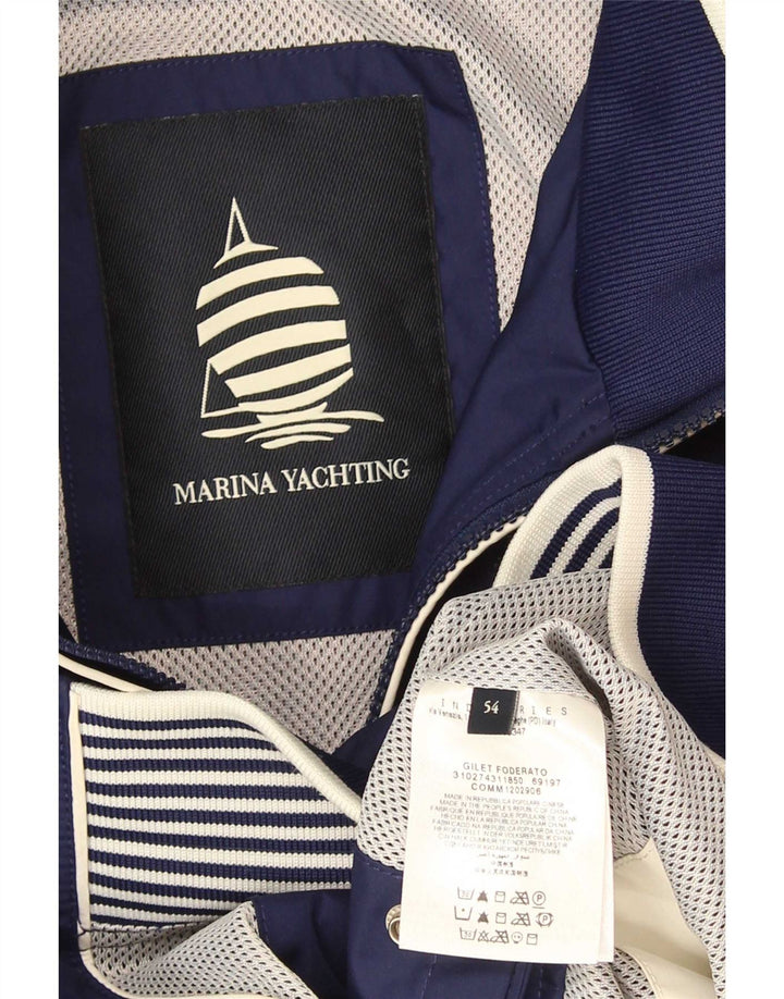 Marina Yachting Mens Gilet IT 54 2XL Navy Blue Polyester
